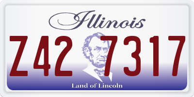 IL license plate Z427317