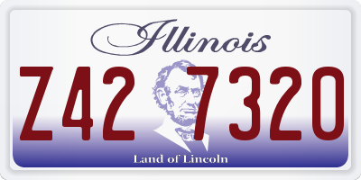 IL license plate Z427320
