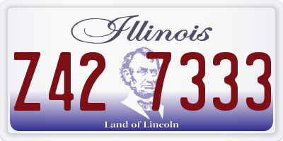 IL license plate Z427333