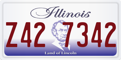 IL license plate Z427342