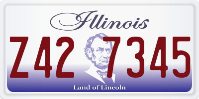IL license plate Z427345