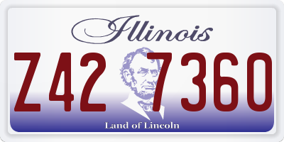 IL license plate Z427360