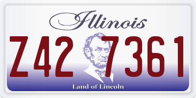 IL license plate Z427361