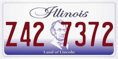 IL license plate Z427372