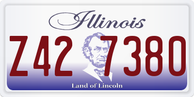 IL license plate Z427380