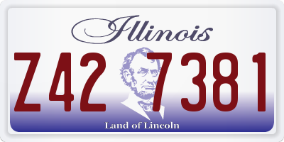 IL license plate Z427381