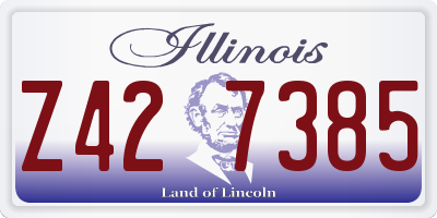 IL license plate Z427385