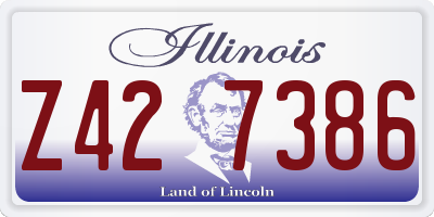 IL license plate Z427386