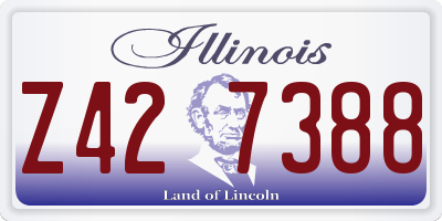 IL license plate Z427388