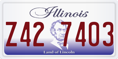 IL license plate Z427403
