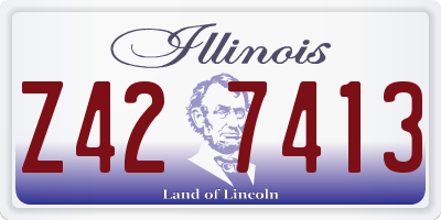 IL license plate Z427413