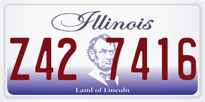 IL license plate Z427416
