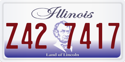 IL license plate Z427417