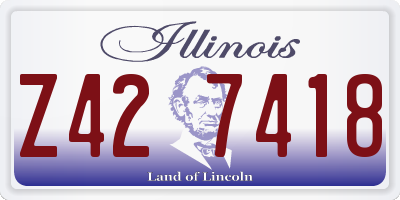 IL license plate Z427418