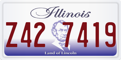 IL license plate Z427419