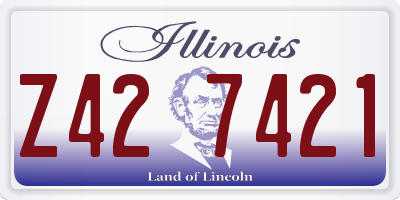 IL license plate Z427421