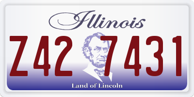 IL license plate Z427431