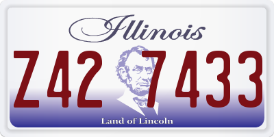 IL license plate Z427433