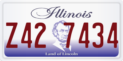 IL license plate Z427434