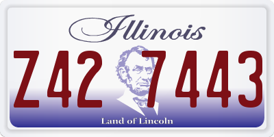IL license plate Z427443