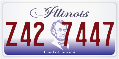 IL license plate Z427447
