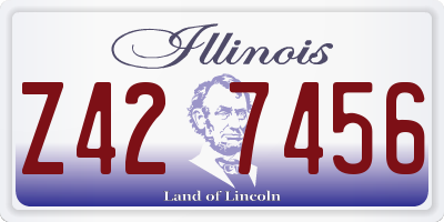 IL license plate Z427456