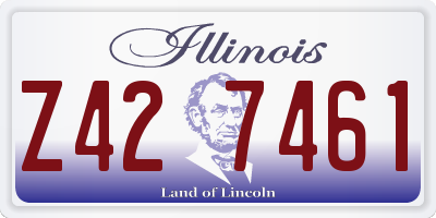 IL license plate Z427461