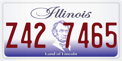IL license plate Z427465
