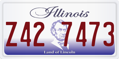 IL license plate Z427473