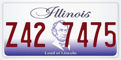 IL license plate Z427475