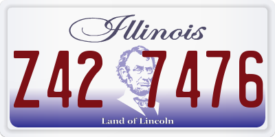 IL license plate Z427476