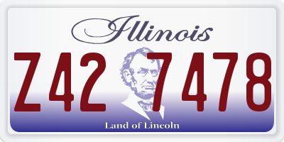 IL license plate Z427478