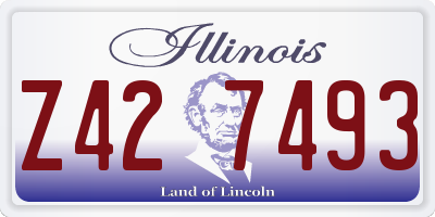 IL license plate Z427493