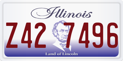 IL license plate Z427496