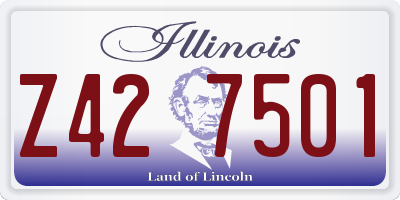 IL license plate Z427501