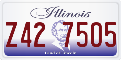 IL license plate Z427505