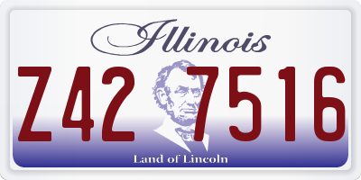 IL license plate Z427516