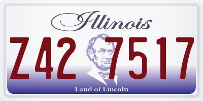 IL license plate Z427517