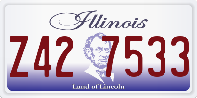 IL license plate Z427533
