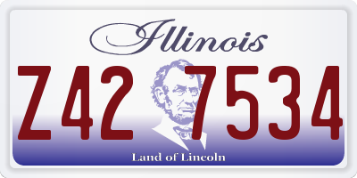 IL license plate Z427534