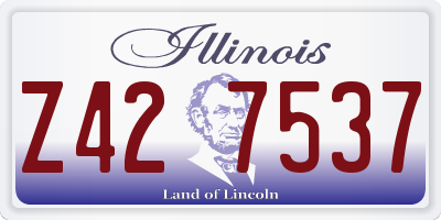 IL license plate Z427537