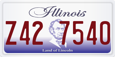 IL license plate Z427540