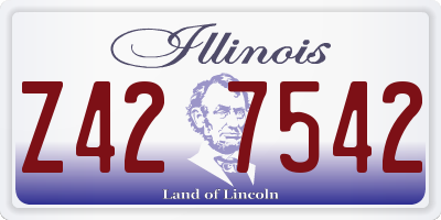 IL license plate Z427542
