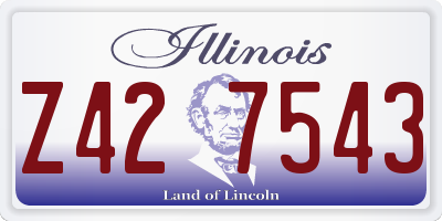IL license plate Z427543
