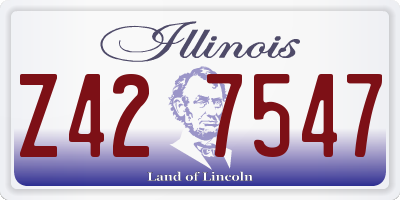 IL license plate Z427547