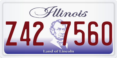 IL license plate Z427560