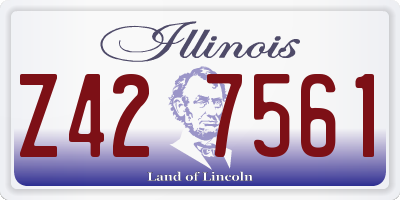 IL license plate Z427561