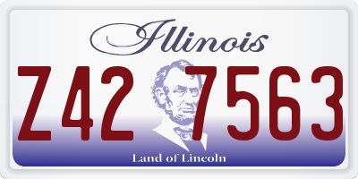 IL license plate Z427563