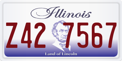 IL license plate Z427567