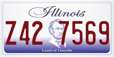 IL license plate Z427569